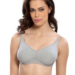 Lady Love Grey Solid Non Padded T-shirt Bra LLBR9041Grey-20