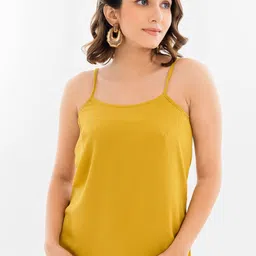Halff Grey Shoulder Straps Vibrant Camisole Top-image-113