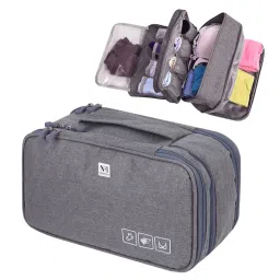 NFI Essentials 3 Layer Lingerie Organizer Bag, Portable Travel Storage Pouch for Bra, Panty, Socks-picture-28