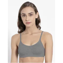 Jockey SS12 Wirefree Non Padded Cotton Elastane Full Coverage Beginners Bra-SteelGrey-picture-44