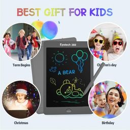 eyetech 360 Writing LCD Slate Kids Tablet Unbreakable With Stylus Pen Re-Writable With Screen For Educational, Drawing, Playing, Handwriting, Notes Gifts For Kids & Adults, Black image 3