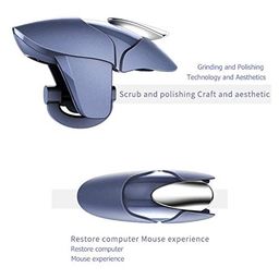BKN Conductive Mobile Gaming Triggers Compatible with PUBG Mobile-L1R1- Supports for All Android and iOS Phones (Blue Shark) image 4