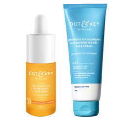 DOT & KEY Set of Vitamin C+E Face Serum 30ml & Barrier Repair Hydrating Face Cream 100g-48