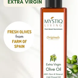 MYSTIQ LIVING Extra Virgin Pure Cold Pressed Olive Oil For Hair & Glowing Skin - 200ml-picture-40