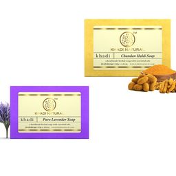 Khadi Natural Set of Pure Lavender & Chandan Haldi Handmade Herbal Soaps-20