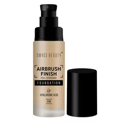 SWISS BEAUTY Airbrush Finish Full Coverage Foundation with Hyaluronic Acid 30ml-Nude Beige-38