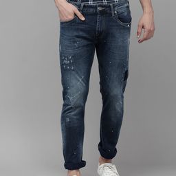 Voi Jeans Men Blue Skin Tight Skinny Fit Mildly Distressed Heavy Fade Stretchable Jeans-image-33