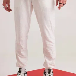 Muvazo Men Mid-Rise Cotton Track Pants-image-5
