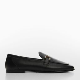 MANGO Women Leather Horsebit Loafers-image-21