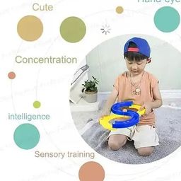 dhanit 8 Shape Track Toy Balancing Infinite Loop Interaction Creative Track with 2 Bouncing Balls for Kids|Best Hand-Eye,Concentration,Intelligence,Sensory Training|Toys for 3+Years Kids|(Multicolour) image 4