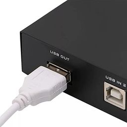 wiredcom USB Switch, Printer Sharing 2 Ports USB Switcher, USB 2.0 Selector Switch for PC Sharing Switch Box with 2 Printer Cable for PC Computer Scanner Printers Projector Camera and Keyboard image 4