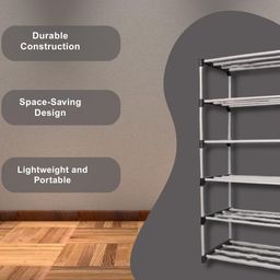 saklak Children Book Rack 6 Layer Bookshelf for Home Library Stand | Book Shelves 6 Layer PVC Home Library | Book Stand Books Rack for Study Room image 3