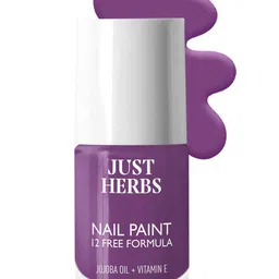 Just Herbs 12 Free Formula Nail Paint Enriched With Jojoba Oil-11ml-Lavender Fields-18-94