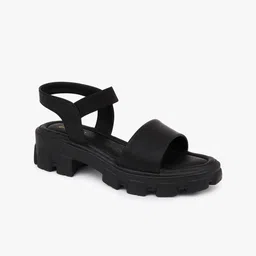 Roadster Back Strap Block Platform Heels image 4