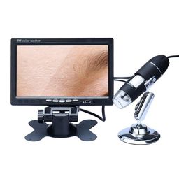USB Digital Microscope 50X to 1000X Magnification with AV Output for TV Take Photo/Flexible Stand 8 Adjustable inbuilt and LED Lights for PCB Inspection/Measurement image 3