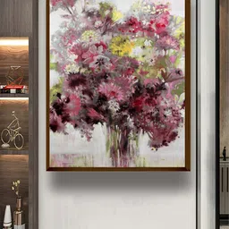 The Art House White & Pink Abstract Painting Wall Art-27