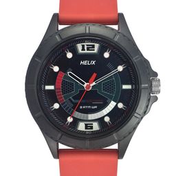 Helix Men Textured Dial & Straps Analogue Watch TW033HG20-45