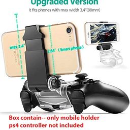 New World Mobile holder for PS4 Controller Smart Phone Clip Mount Holder Mobile Phone holder Black for PlayStation4 PS4 Controller(Ps4 Controller not Included) image 4