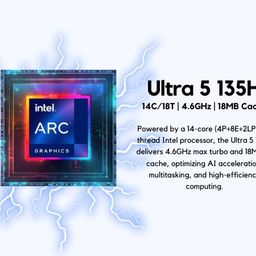 SKULLSAINTS Jupiter Core Ultra 5 135H, 14 Cores, 18 Threads, Arc Graphics, DDR5, PCIe 4.0, Wi-Fi 6, Bluetooth 5.2, Ai Optimized Mini PC image 4