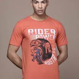 Roadster Men Typography Printed Round Neck Cotton T-Shirt-image-43