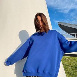 LULU & SKY Round Neck Longline Oversized Pullover Sweatshirt-picture-18