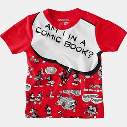 BONKIDS Boys Mickey Mouse Printed Cotton T-shirt-image-32
