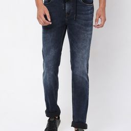 Mufti Men Blue Slim Fit Heavy Fade Jeans-image-15