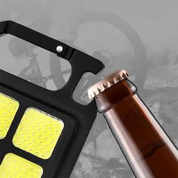 ALVARIN *UPGRAGED 2025* Keychain LED Light | 4 Hours Battery Life with Bottle Opener | Magnetic Base and Folding Bracket | Mini COB 800 Lumens | Rechargeable Emergency Light | Square with 4 Modes image 4