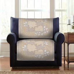 HOSTA HOMES Set of 10 Cream-Coloured Jacquard Velvet 5-Seater Sofa Cover-29