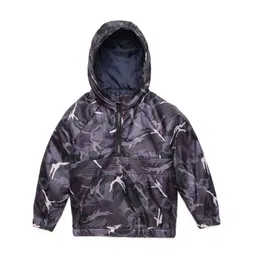 UNDER FOURTEEN ONLY Boys Grey Camouflage Padded Jacket-image-61