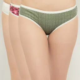 max Women Pack of 3 Fuchsia & White Printed Briefs-image-35