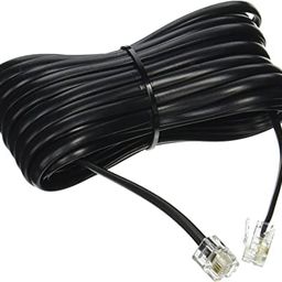 KEBILSHOP RJ11 5m cable for landline & telephone. Male-to-male extension cord with RJ11 plugs for modem, router, and landline. 2-pin, 1-line wire for single line use. Includes 2 cords per pack. image 2