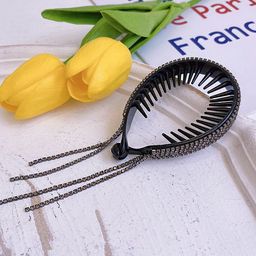 Yellow Chimes Girls Black Bumpit Hair Pin-image-36