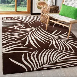IMRA CARPET Brown Abstract Handmade Woollen Carpet-picture-6