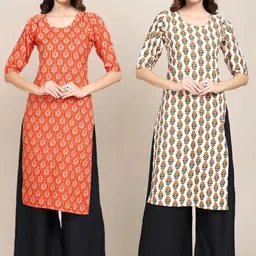 KALINI Women Pack Of 2 Ethnic Motifs Printed Crepe Kurta-picture-56