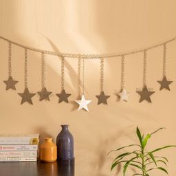 BS AMOR Silver-Toned Moon Phase Garland Metal Wall Hanging-image-79