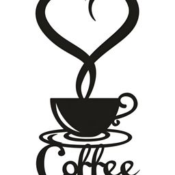 CVANU Black Coffee & Cup Carved Wooden Wall Hanging-picture-21