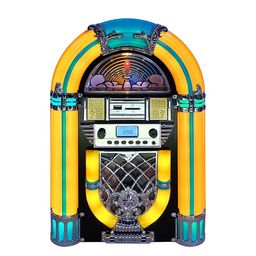arkrocket Athena Mini Jukebox/Tabletop CD Player/Bluetooth Speaker/Radio/USB and SD Card Player with Retro LED Lighting System image 2