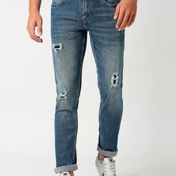 Pepe Jeans Men Soho Skinny Fit Mid-Rise Mildly Distressed Light Fade Stretchable Jeans-image-96