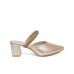 FABBHUE Party Pointed Toe Block Mules image 4