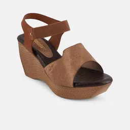 The Roadster Lifestyle Co. Women Textured Open Toe Wedge Heels-12