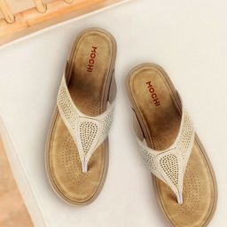 Mochi Women Beige Solid Heels-26