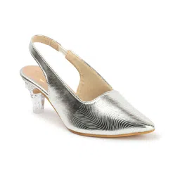Denill Textured Pointed Toe Block Heels image 2