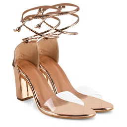 JM Looks Open Toe Gladiators Block Heels image 3