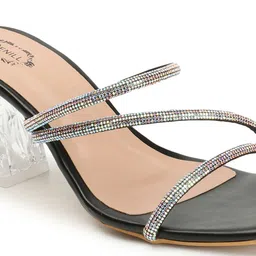 Denill Embellished Open Toe Block Heels image 5