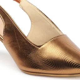 Denill Textured Pointed Toe Block Heels image 2