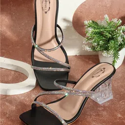 Denill Embellished Open Toe Block Heels image 3