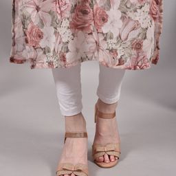 Action Embellished Open Toe Slim Heels With Bows image 3