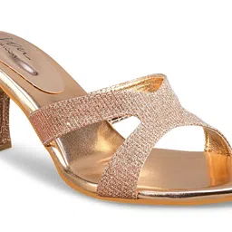JM Looks Embellished Open Toe Open Back Slim Heels image 2