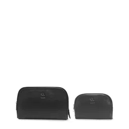 Kara Set Of 2 Black Solid Multi-Purpose Toiletry Kit image 5